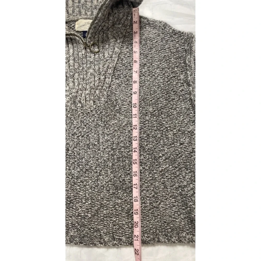 Women's‎ Mock Turtleneck Quarter Zip Pullover Sweater Universal Threads Gray M